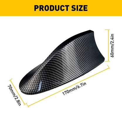 AUXITO Shark Fin Roof Antenna for Car (FM/AM, Carbon Fiber)