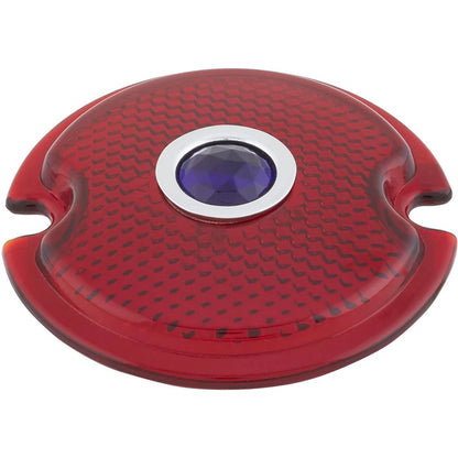 Tail Light Lens for Ford 1933-1936 Car/1945-1952 Pickup (91062174) Blue Dot