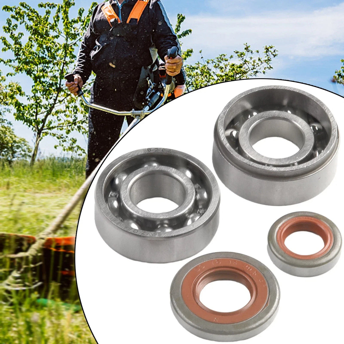 Crank Bearings Oil Seals for Chainsaw (9640 003 1600, 9640 003 1190)