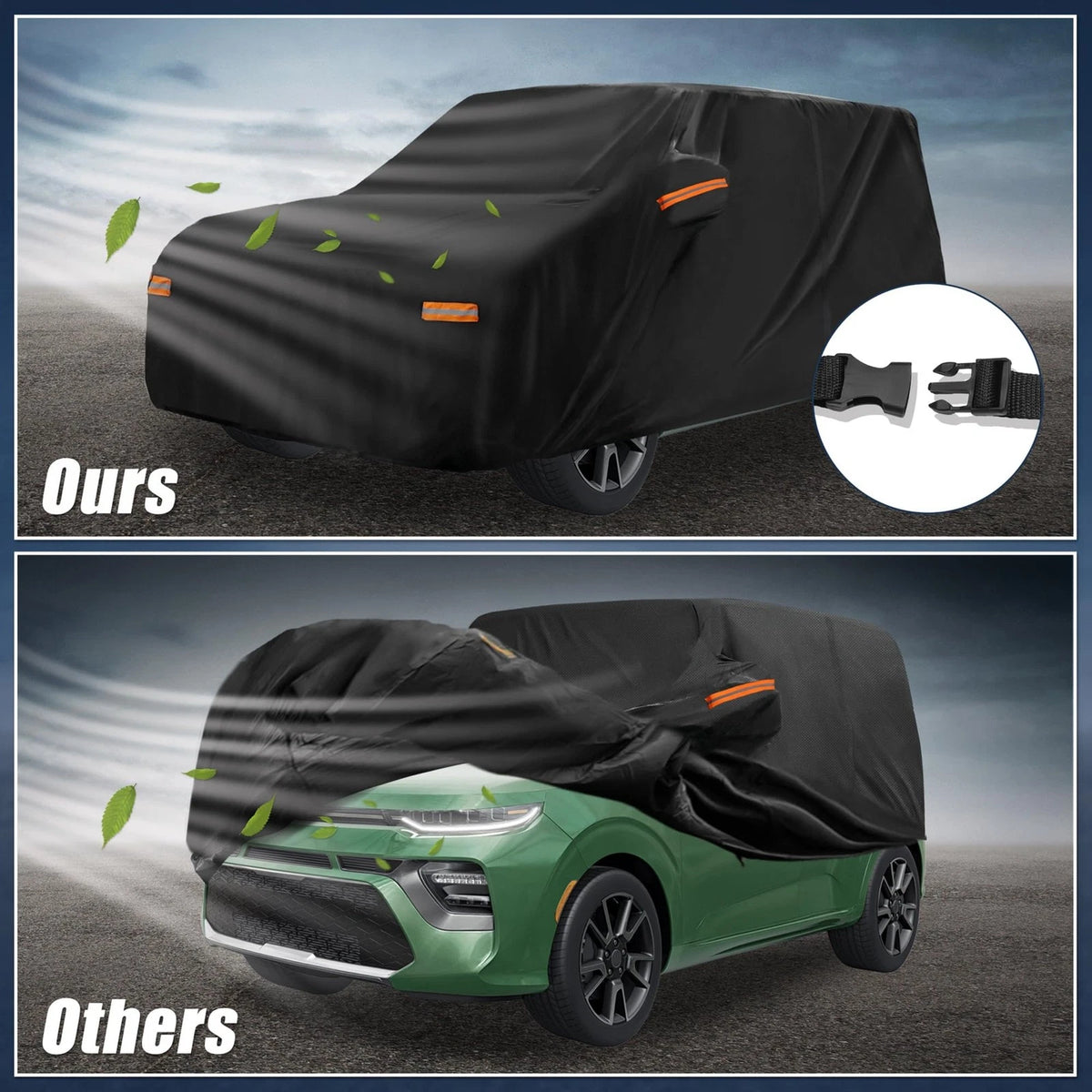 Outdoor Car Cover for Kia Soul (2009–2025) Waterproof Windproof All-Weather