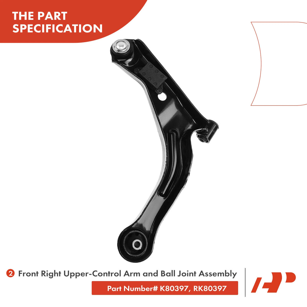 2X Control Arm w/ Ball Joint Assy for Ford Escape Mazda Tribute (2001–2004) - 2L8Z-3079-AA, 3L8Z3079AA
