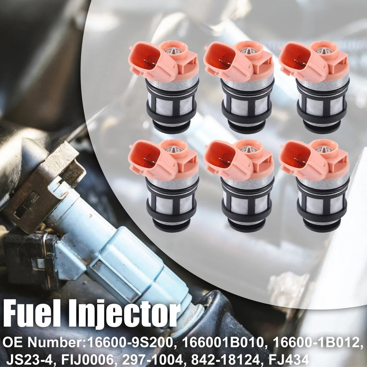6X Fuel Injector 16600-9S200 for Nissan Xterra Frontier (2003–2004)