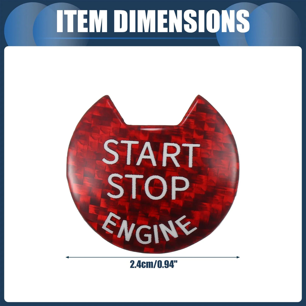 Engine Start Stop Button Cover for Nissan (Red)