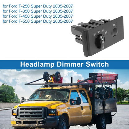 Headlight Switch for Ford F-250 Super Duty (2005–2007) No.5C3Z11654BAA Black