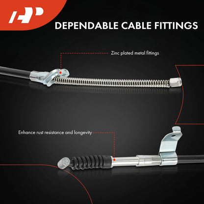 2X Rear Side Parking Brake Cable for Pontiac Vibe (2005–2008) 88973996, 88973994, C660787, C660683