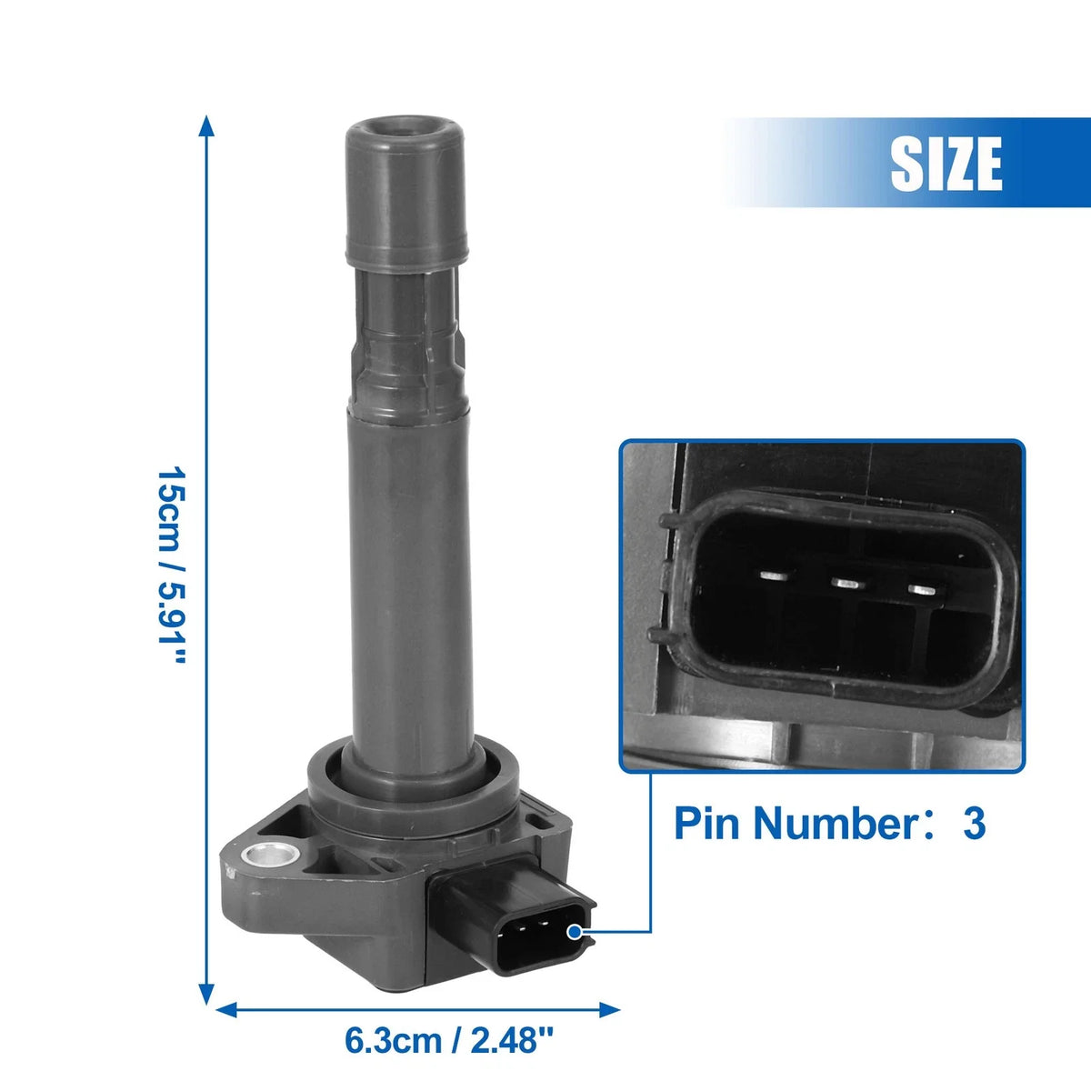 Ignition Coil Set of 2 for Honda Pilot 3.5L (2003–2008) 30520-PVJ-A01 30520-PGK-A01