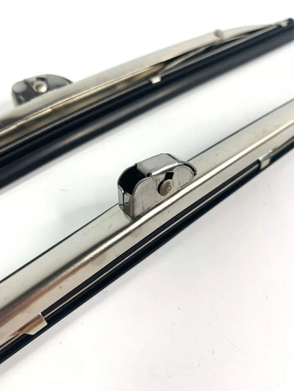 10" Stainless Steel Front Windshield Wiper Blades for Universal Fit