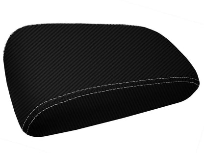 Carbon Fiber Console Lid Armrest Cover for Lexus SC300 (1992–2000) Gray Stitch
