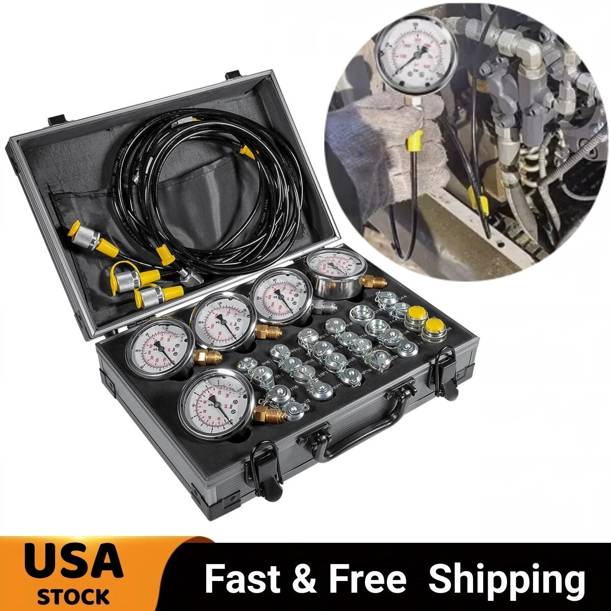 60P Hydraulic Pressure Test Kit for Excavator (10/60/160)