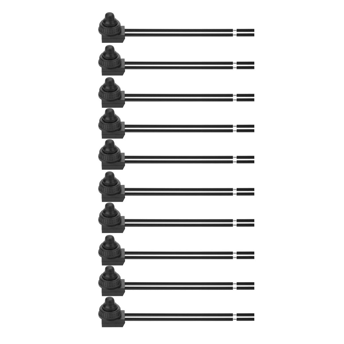 10Pcs Waterproof Push Button Switch for Motorcycle LED Equipment
