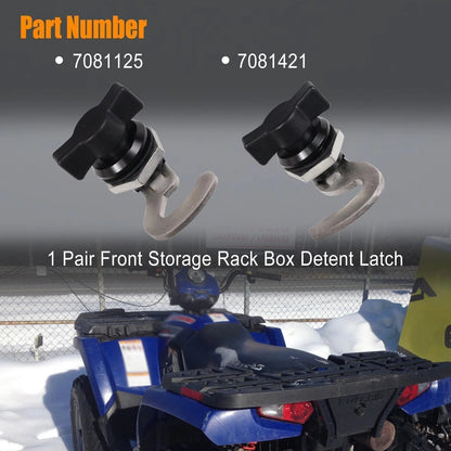 1 Pair Front Storage Rack Box Detent Latch for Polaris