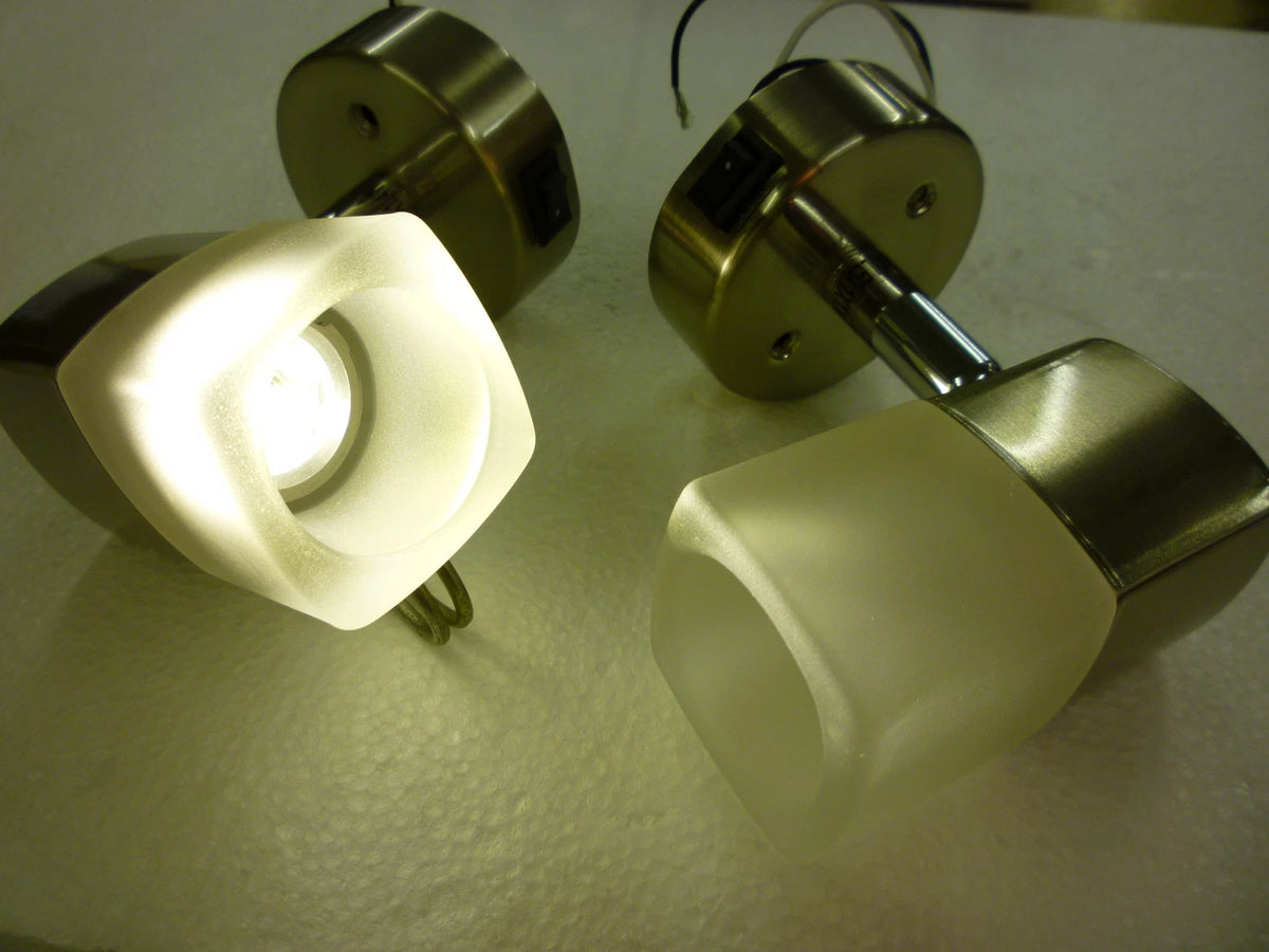 2X 12V LED Adjustable Metal Spot Lamps for Motorama Hull