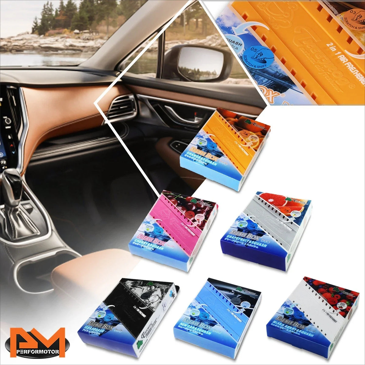 6x Duo Adjustable Scent Air Freshener for Car Home Office (200g)