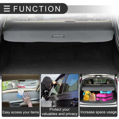 Retractable Cargo Cover for Ford Escape (2020–2024) Gloss Black