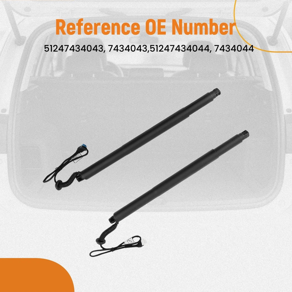 Rear Electric Tailgate Lift Support Struts for BMW X6 F16 F86 (2015–2019) 51247434044