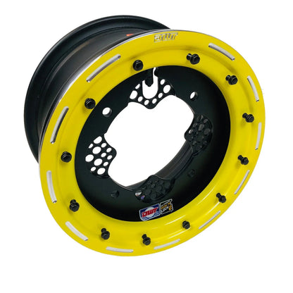 DWT ROK'N LOCK Front Yellow Beadlock Rims for LTR450 LTZ400 (10" 10x5 4/144)