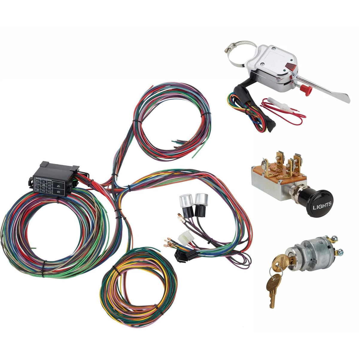 12-Circuit Mini-Fuse Wiring Harness for Hot Rods (9100416)