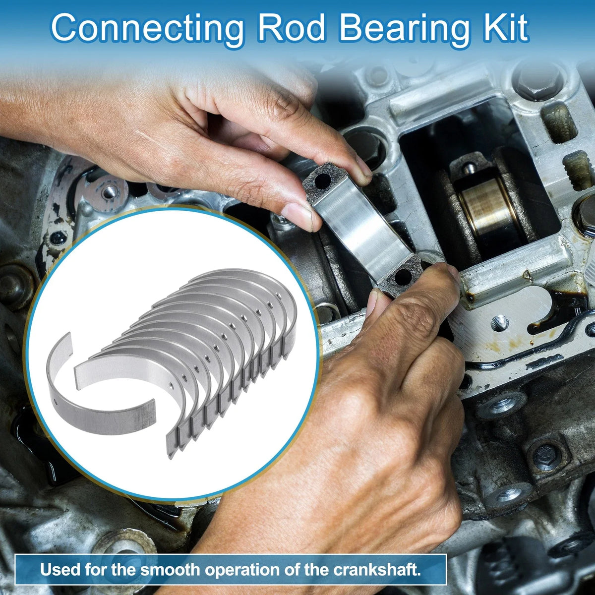 Set of 12 Connecting Rod Bearings No.2306039600 for Hyundai XG350 (2002–2005)