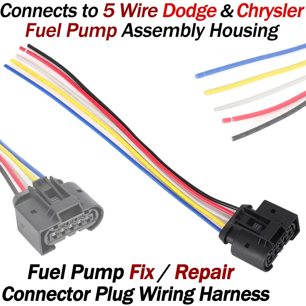 5-Wire Fuel Pump Housing Assembly Repair Connector for Dodge Chrysler
