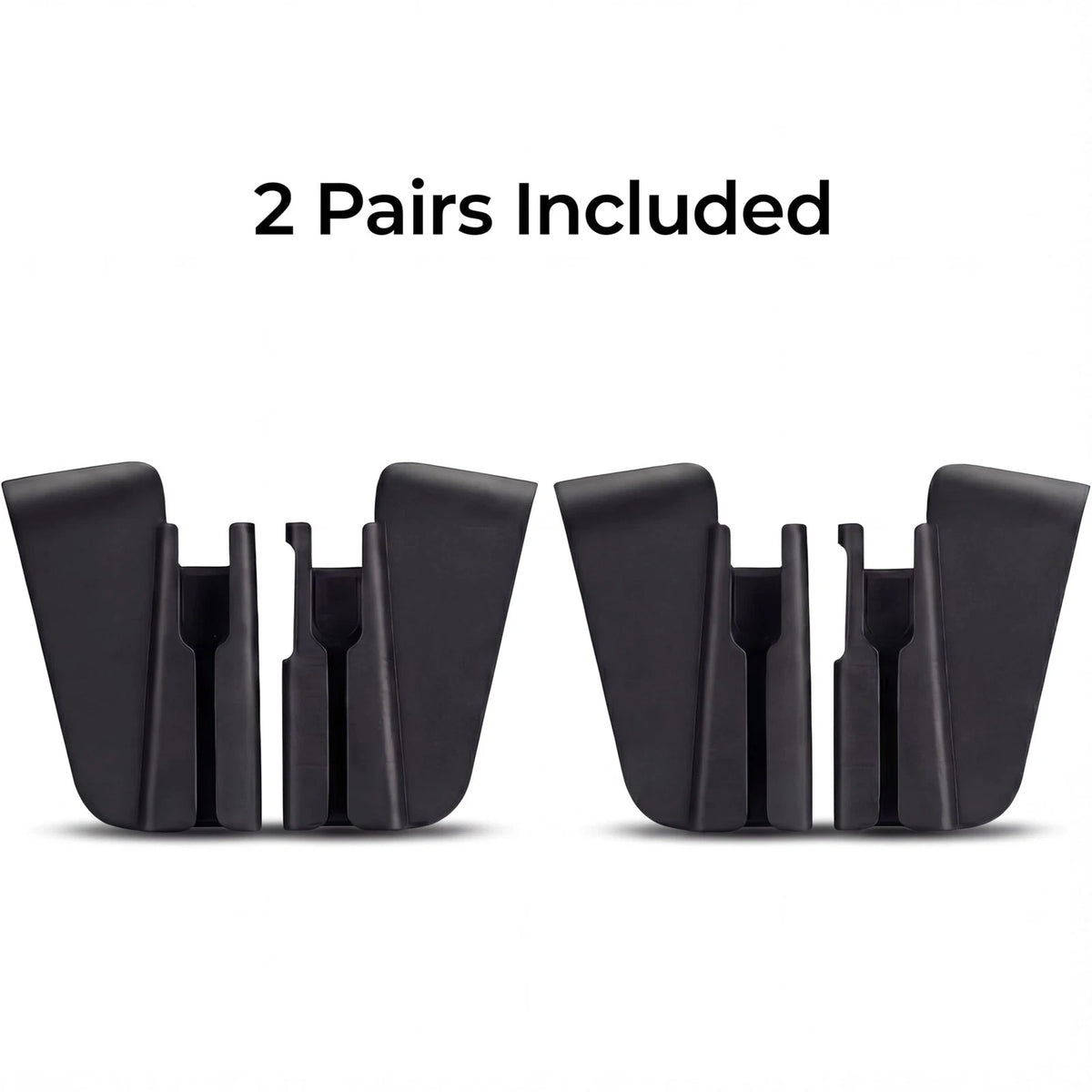 2 Pairs Silicone Side Shields for Glasses - Matte Black