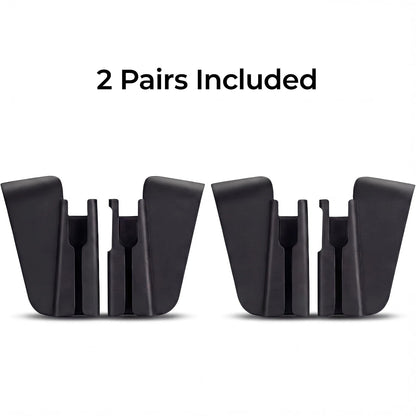 2 Pairs Silicone Side Shields for Glasses - Matte Black