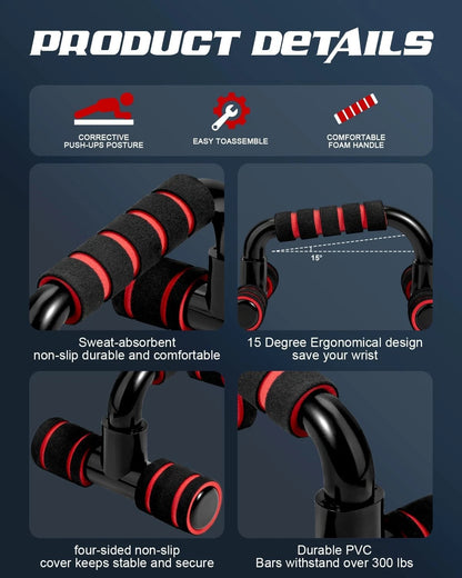 2X Ergonomic Push Up Bars for Men & Women