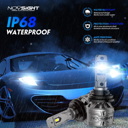 2X 9012 COB LED Headlight Bulbs Kit for Ford Edge (2011–2014) 6000K