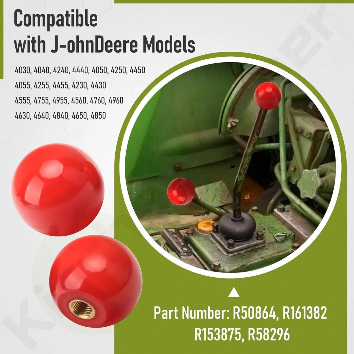 2PK Gear Shift Knob for John Deere 1020 2020 2640 2755 4430