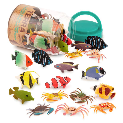 60pcs Tropical Fish & Crab Set for Terra by Battat