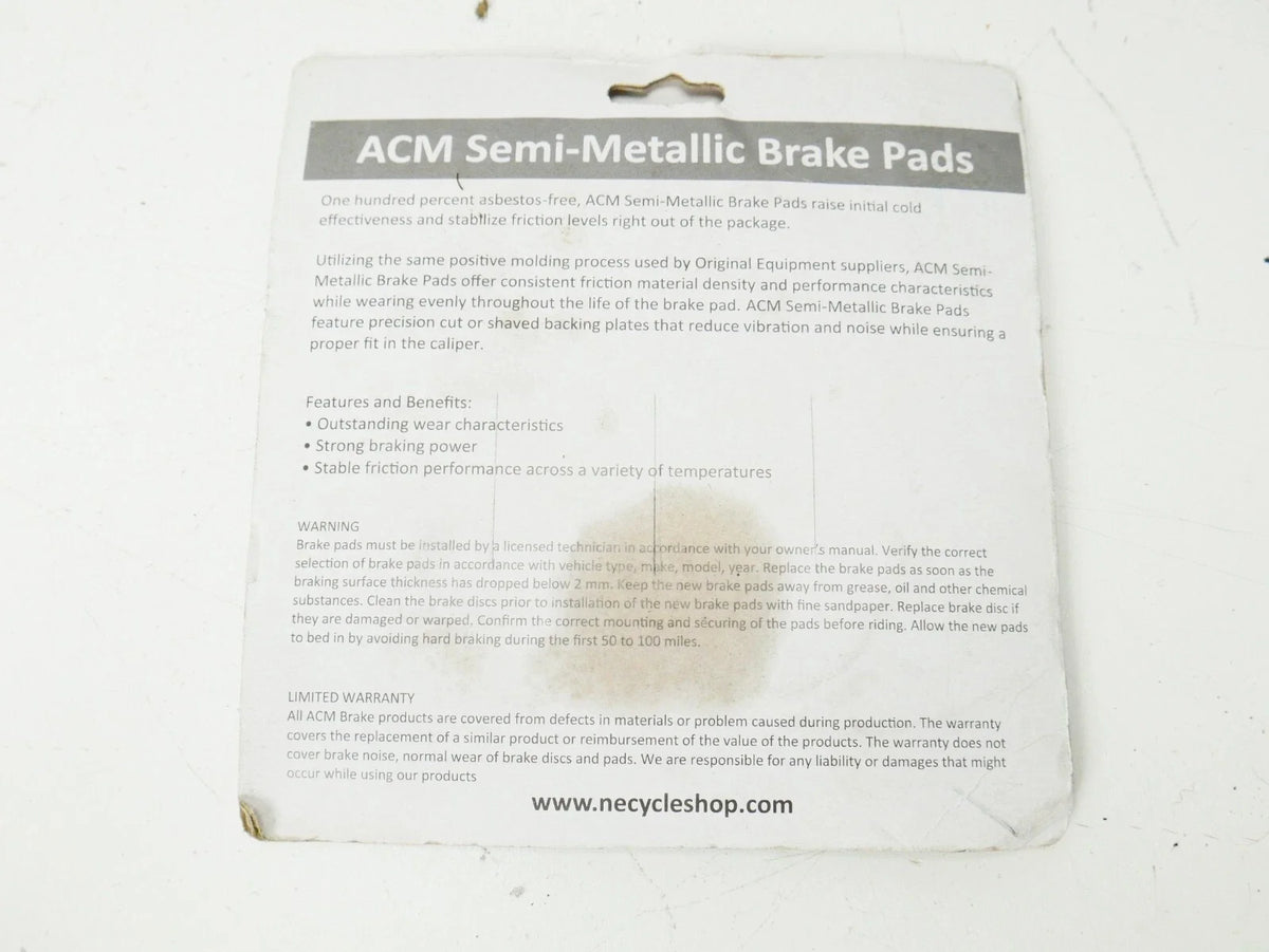Set of 2 Rear Brake Pads FA400 ACM400 for Harley Street Glide FLHX/FLHXi (2006–2007)