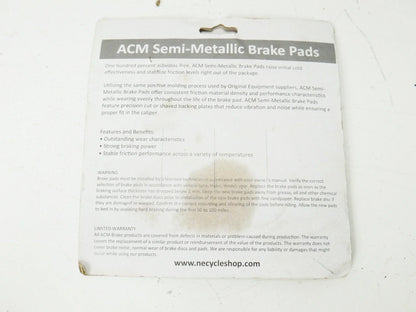 Set of 2 Rear Brake Pads FA400 ACM400 for Harley Street Glide FLHX/FLHXi (2006–2007)