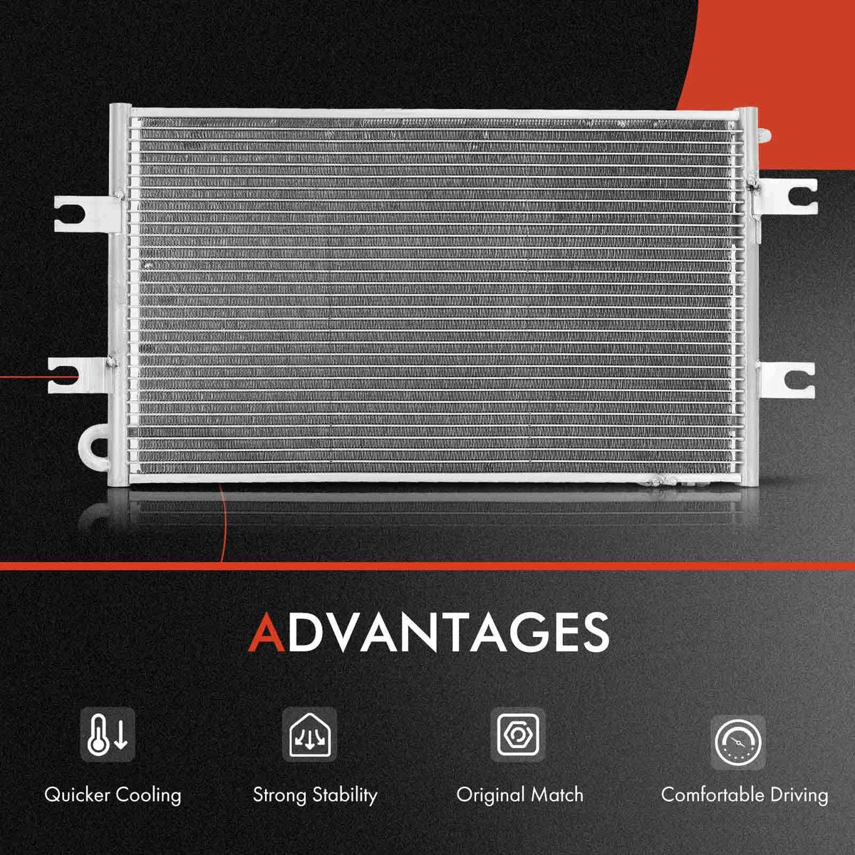 2X Radiator & AC Condenser Cooling Kit for Mazda Miata (1990–1997) B61P15200, B61P152000, B61P15200B