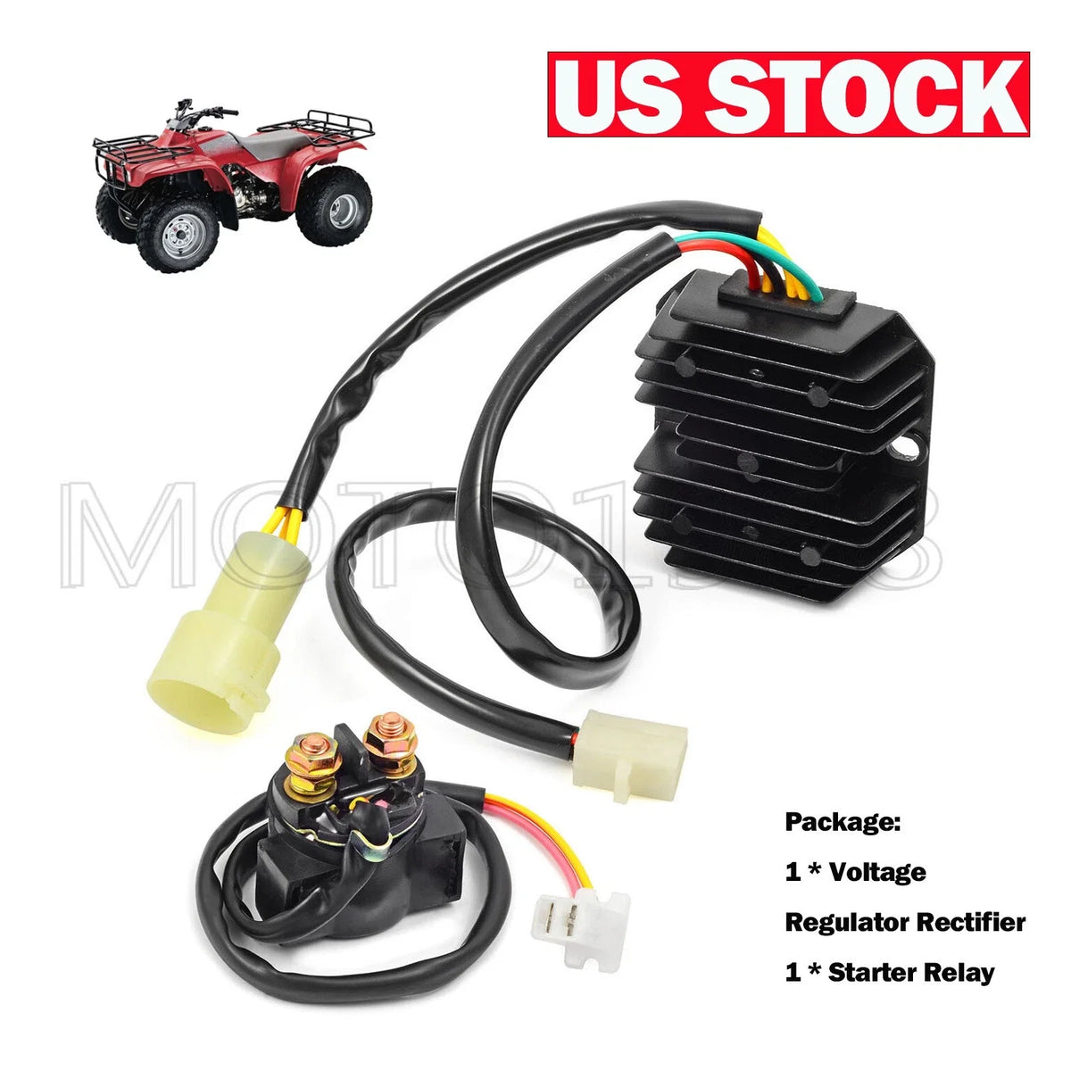 Rectifier Regulator Starter Solenoid Relay for Honda FourTrax 300 (1988–1992)