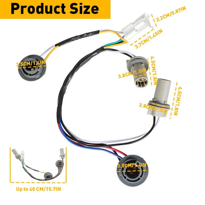 2X Rear Taillight Lamp Socket & Wiring Harness for Hyundai Sonata (2011–2014)