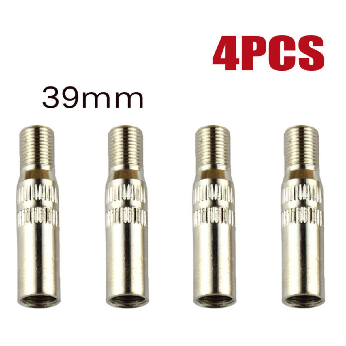 Set of 4 Chrome Tyre Wheel Valve Extension Caps for Car Truck Van