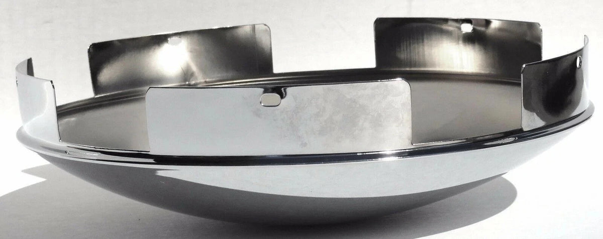 Set of 2 Front Hub Caps for Aluminum Wheels - Chrome 1" Lip UP#10119