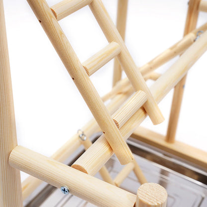 Wood Bird Play Stand for Parrots (Pet Parrot Playground)