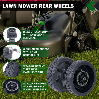 2X 8" Rear Drive Wheels Kit for Honda Lawn Mowers