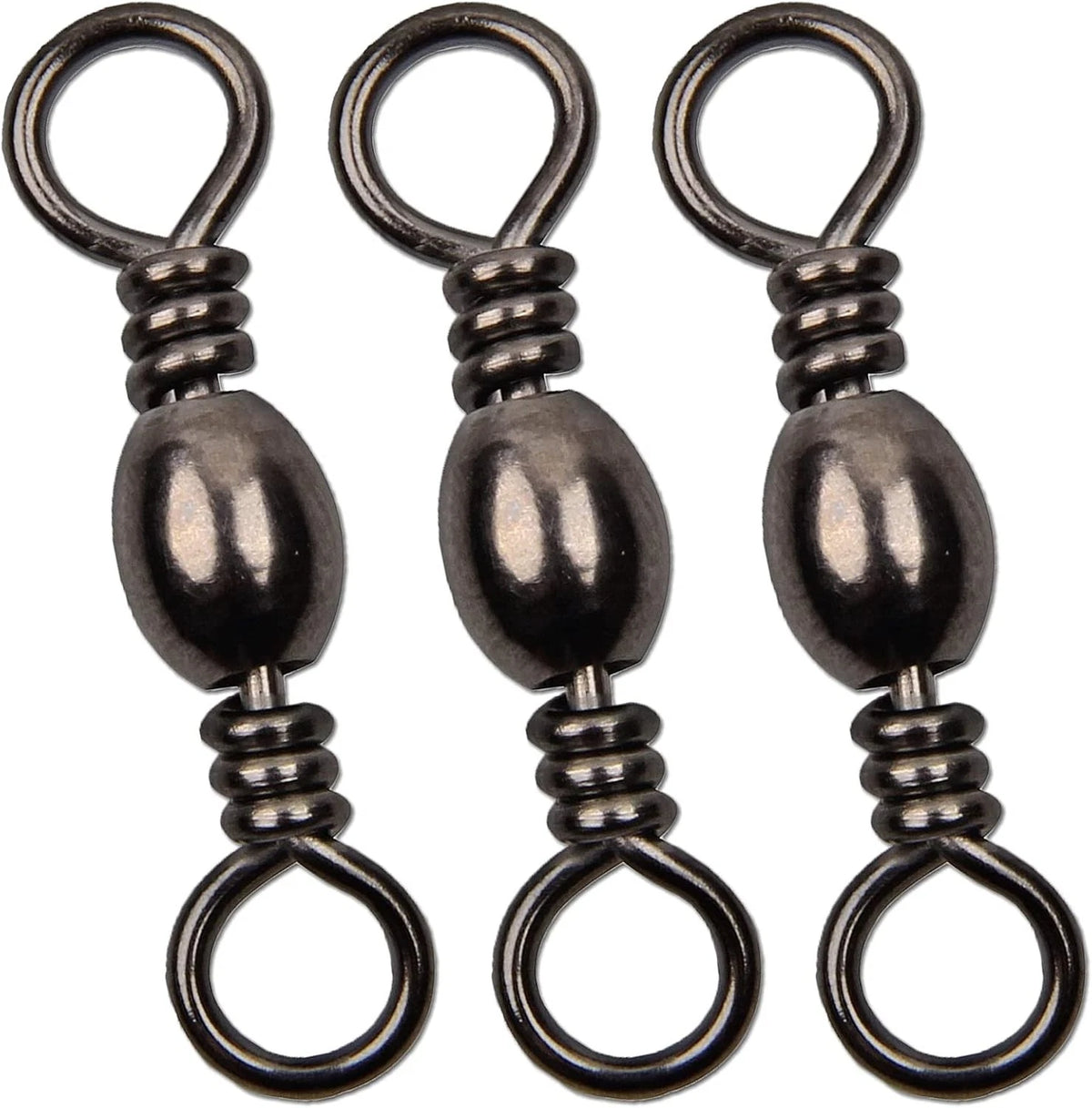 50pcs Fishing Barrel Swivels - Durable Copper & Steel Connectors