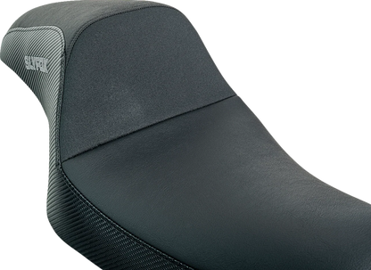 Drifter Seat for SLYFOX (XL) - Black Vinyl, Carbon Fiber, Slipstop