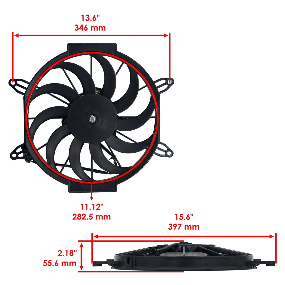 Radiator Cooling Fan Motor for Polaris (2410383, RF104 - LAR)