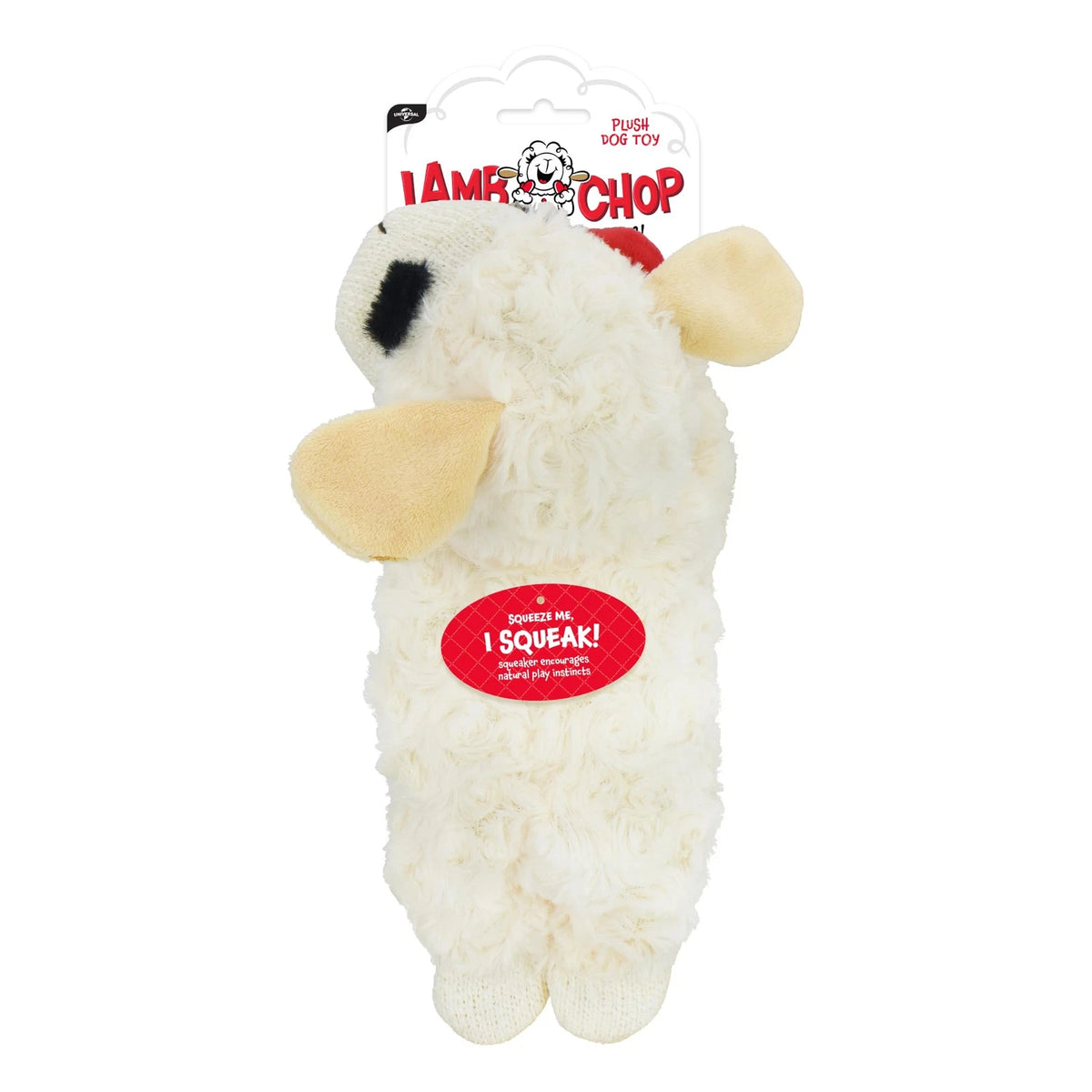 Lamb Chop Plush Toy for Small & Medium Dogs (10", White)