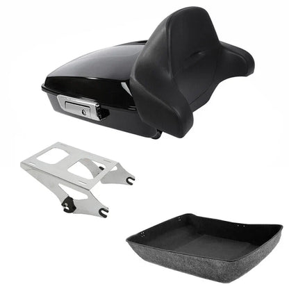 Chopped Trunk Backrest Chrome Mount for Harley Touring Street Glide (2014–2026)