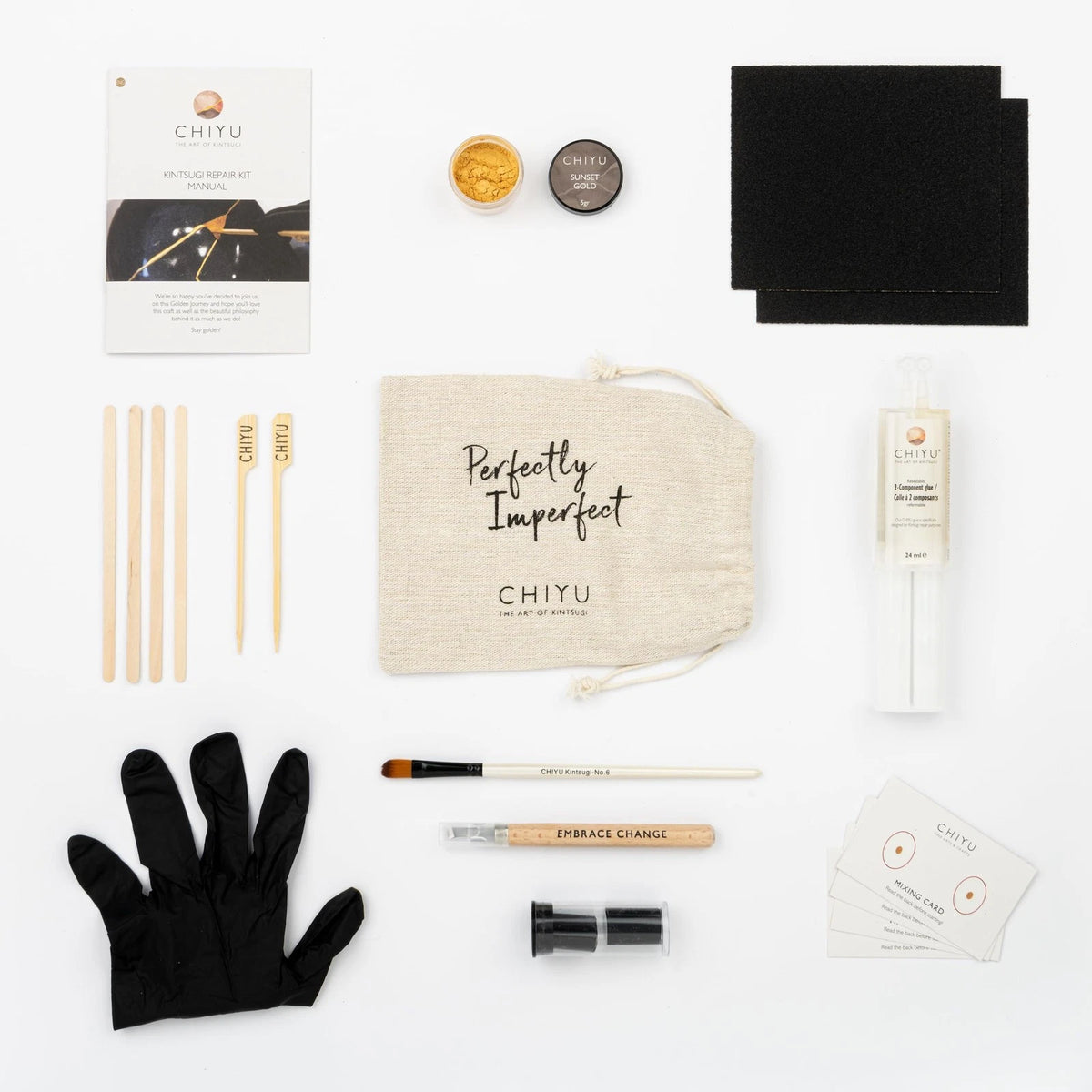Kintsugi Repair Kit for Modern Use - Gold Glue - Food Safe