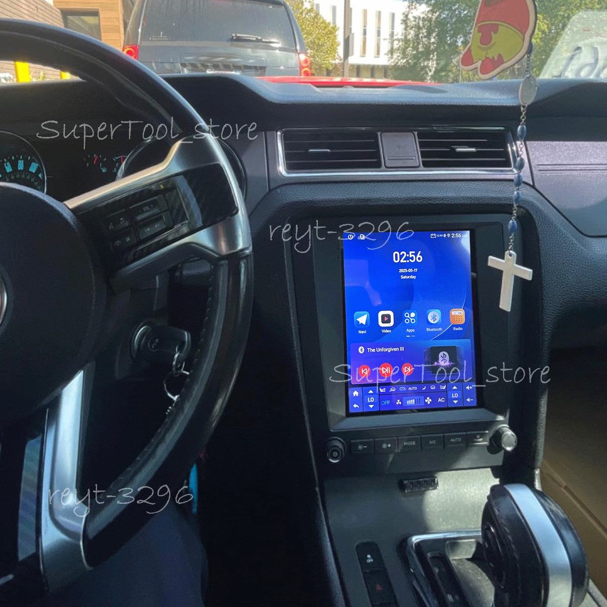 2X CarPlay Android15 Stereo Radio GPS BT for Ford Mustang (2010–2014)