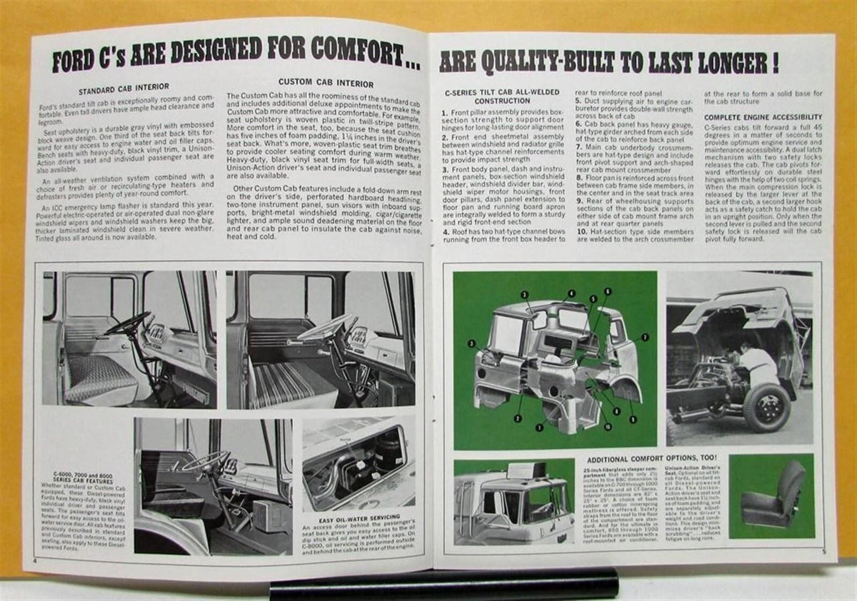 Sales Brochure for 1966 Ford Tilt Cab Trucks C Series 550-8000 CT 750-950