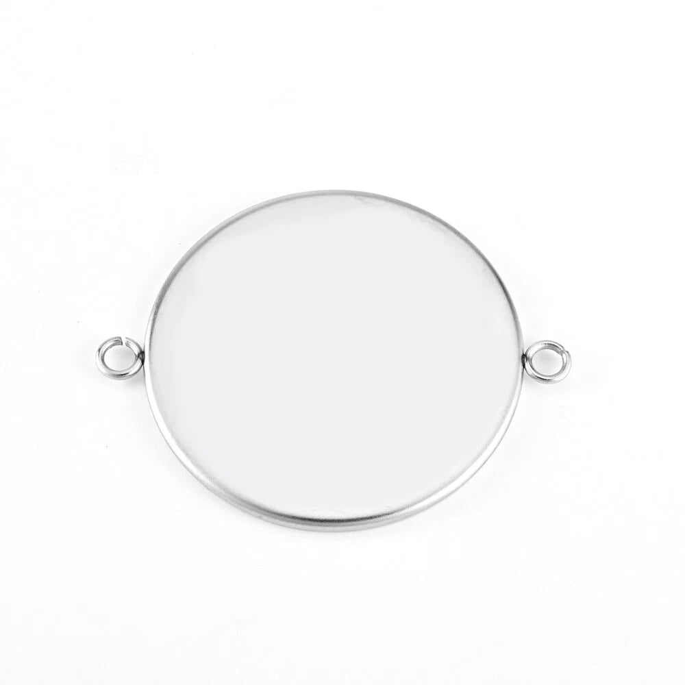 50X Cabochon Cameo Base Tray Bezel Blank Connectors 8/10/12/14mm