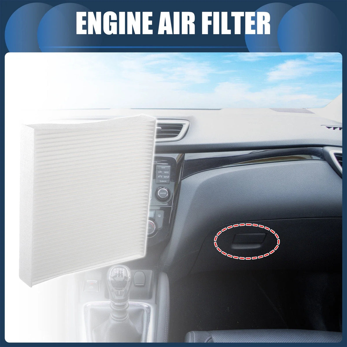 Engine Air Filter No. 272776CA0A/27277-6CA0A for Nissan Altima (2019–2022)