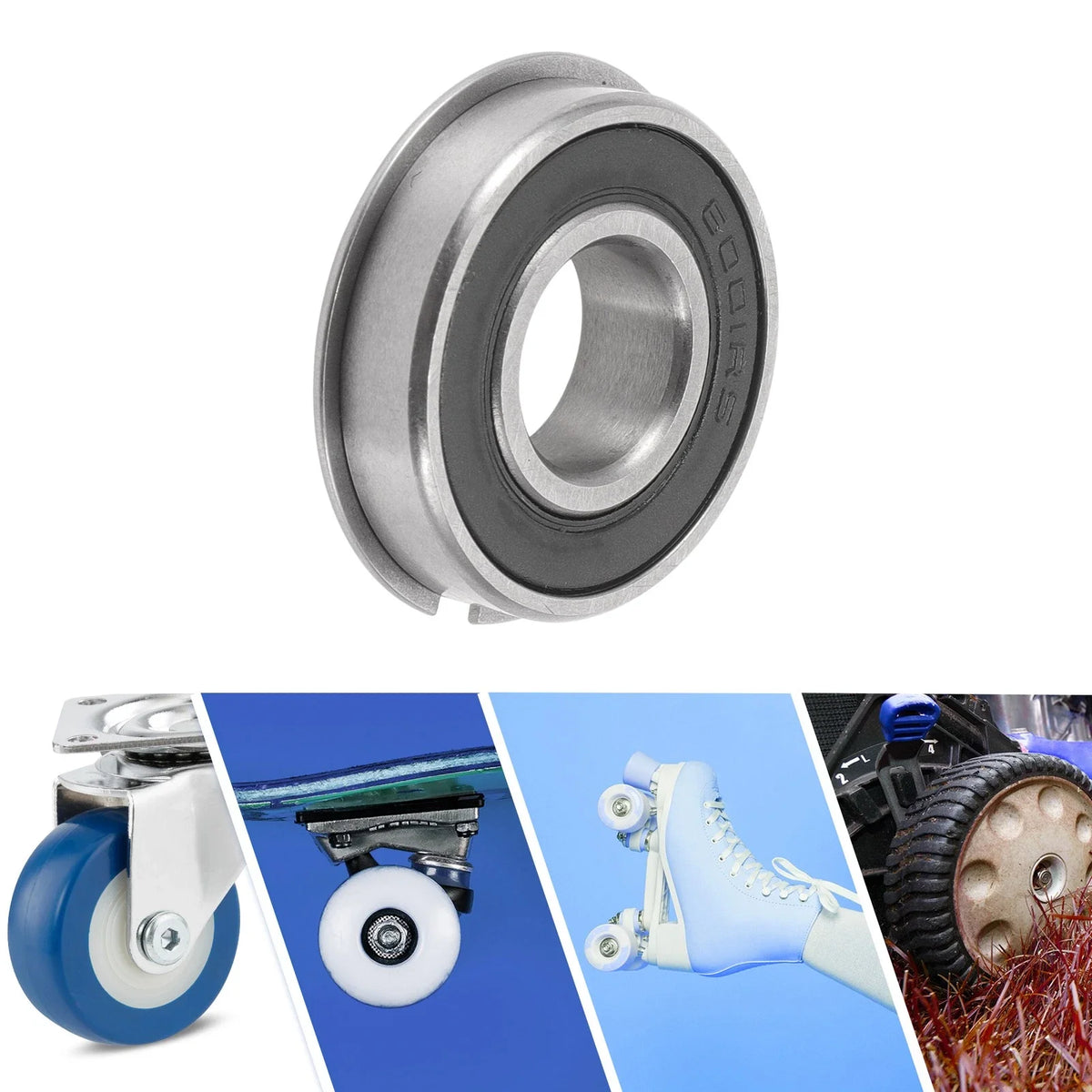 Deep Groove Ball Bearing 12x28x8mm for Scooter Skateboard (6001NR2RS)