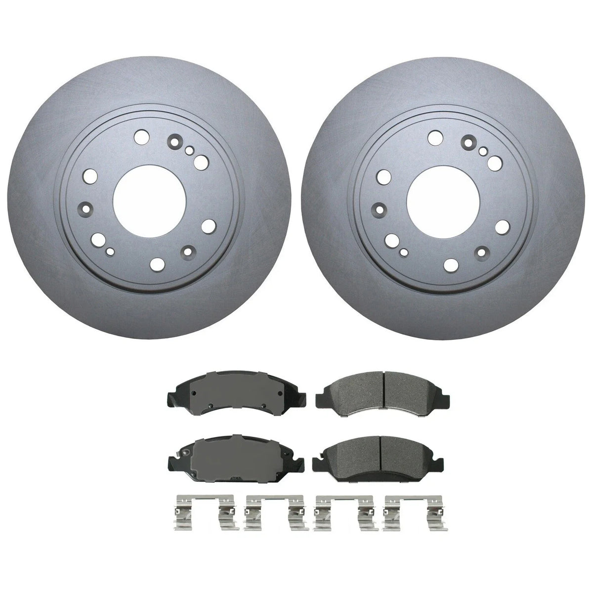 Front Brake Kit Set of 4 330mm Rotors Akebono Pads for Cadillac Chevy GMC